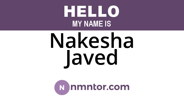 Nakesha Javed