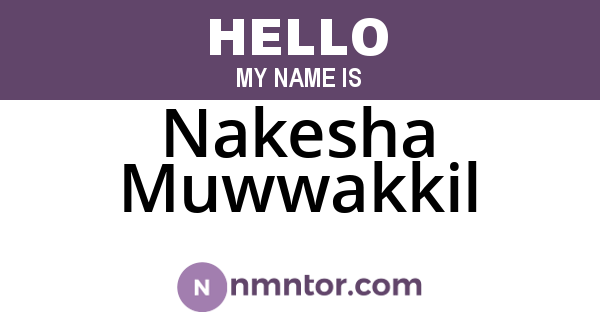 Nakesha Muwwakkil
