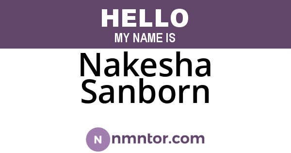 Nakesha Sanborn