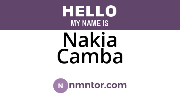 Nakia Camba