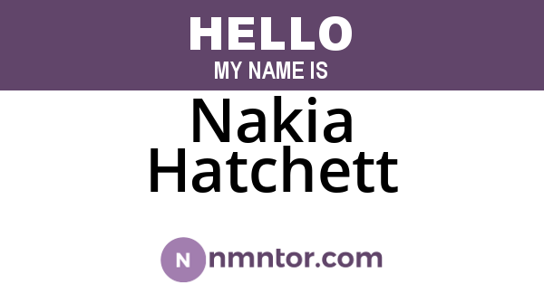 Nakia Hatchett