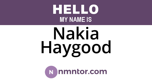 Nakia Haygood