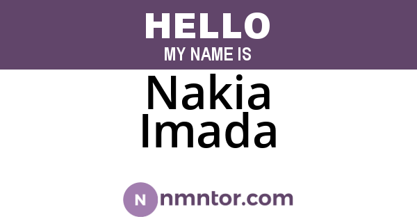 Nakia Imada