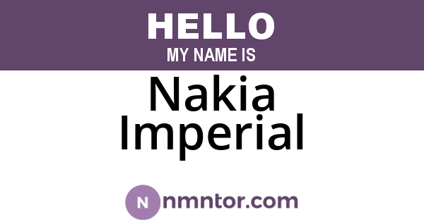Nakia Imperial
