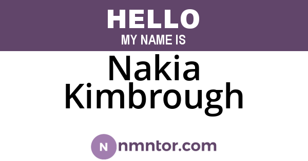 Nakia Kimbrough