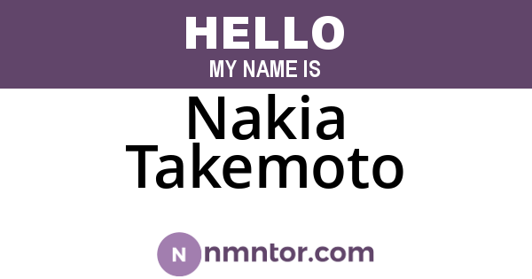 Nakia Takemoto