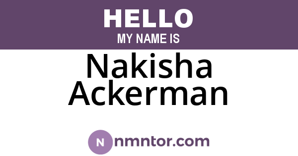 Nakisha Ackerman