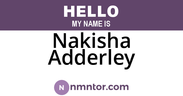 Nakisha Adderley