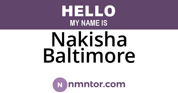 Nakisha Baltimore