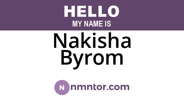 Nakisha Byrom