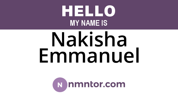 Nakisha Emmanuel