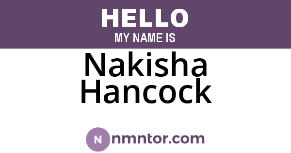 Nakisha Hancock