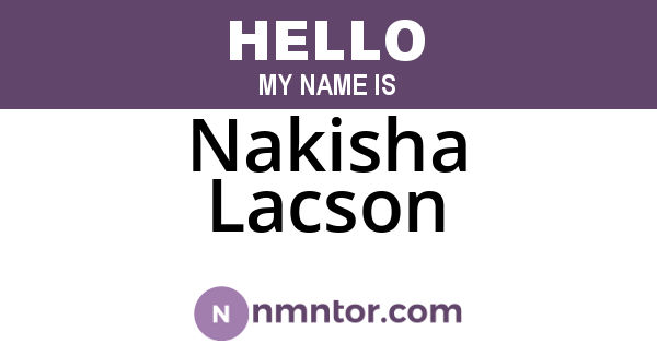 Nakisha Lacson