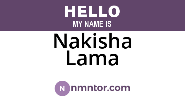 Nakisha Lama