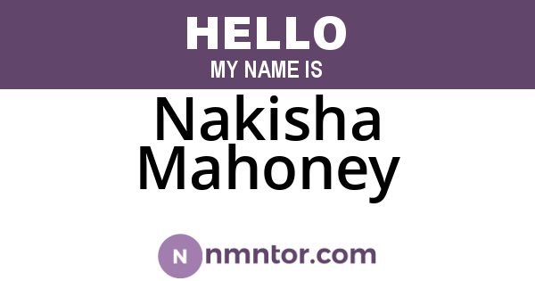 Nakisha Mahoney