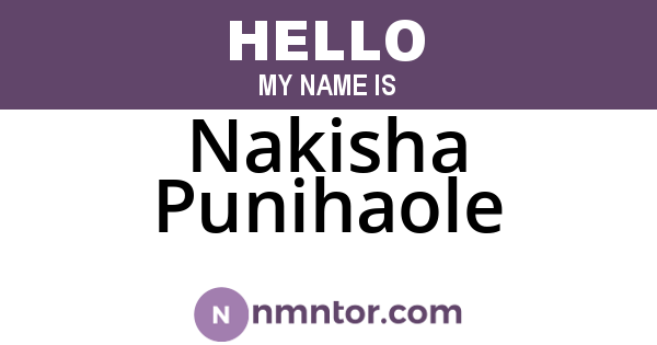 Nakisha Punihaole