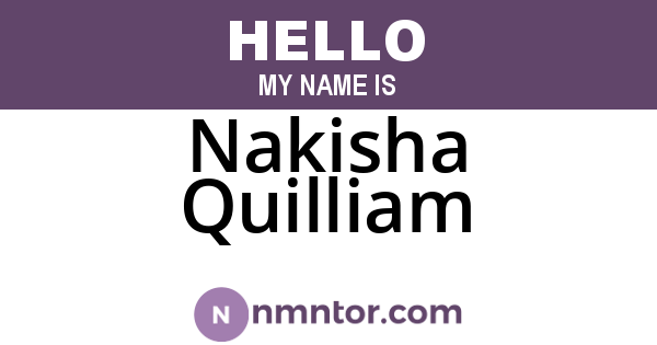 Nakisha Quilliam