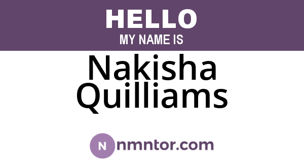 Nakisha Quilliams
