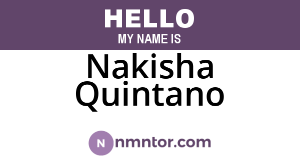 Nakisha Quintano
