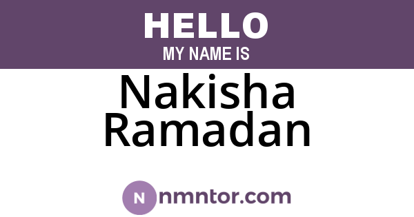 Nakisha Ramadan