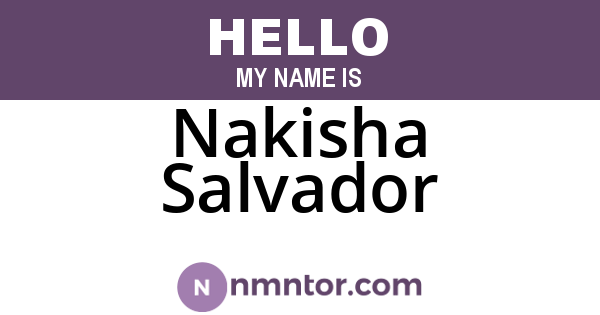 Nakisha Salvador