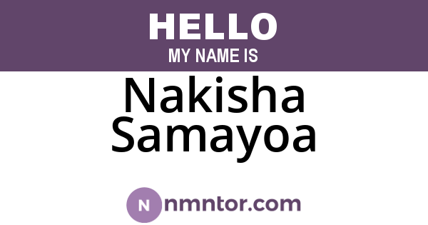 Nakisha Samayoa