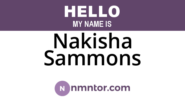 Nakisha Sammons