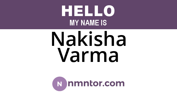 Nakisha Varma