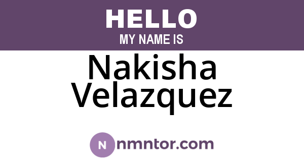 Nakisha Velazquez