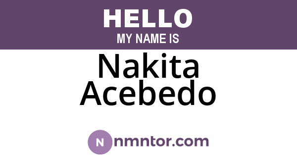 Nakita Acebedo