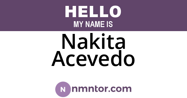 Nakita Acevedo