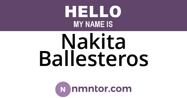 Nakita Ballesteros