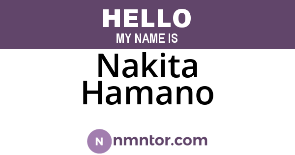 Nakita Hamano
