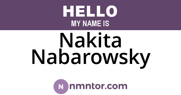 Nakita Nabarowsky