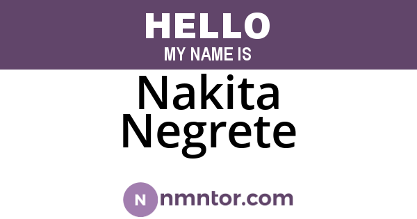 Nakita Negrete