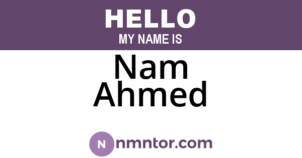 Nam Ahmed