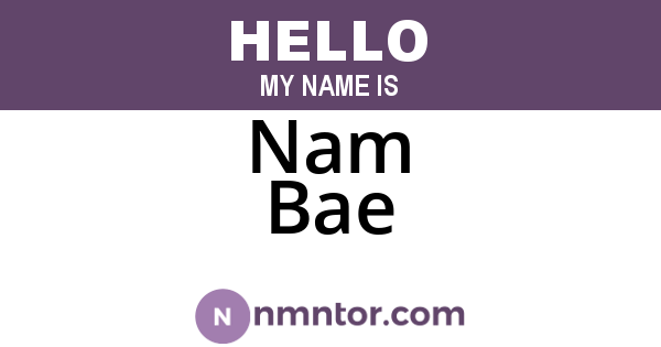 Nam Bae