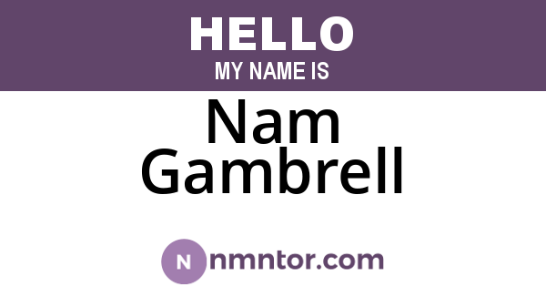 Nam Gambrell