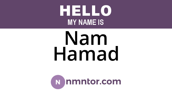 Nam Hamad