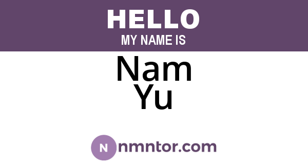 Nam Yu