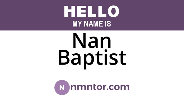 Nan Baptist