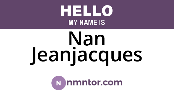 Nan Jeanjacques