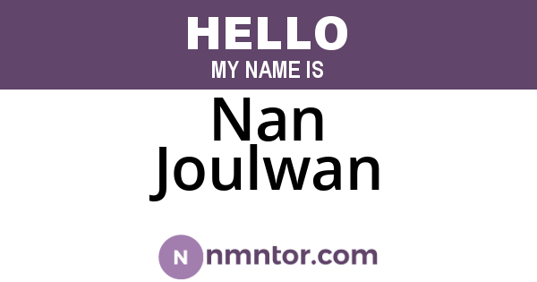 Nan Joulwan