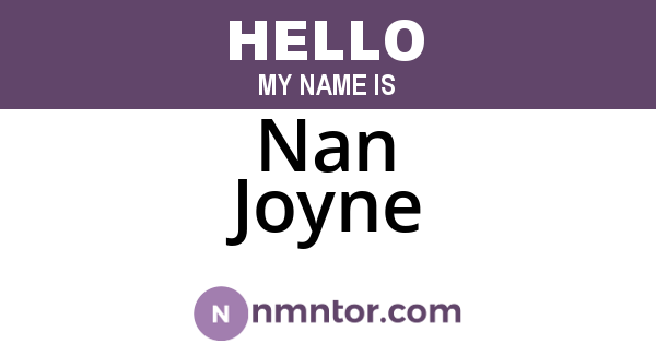 Nan Joyne