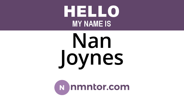Nan Joynes