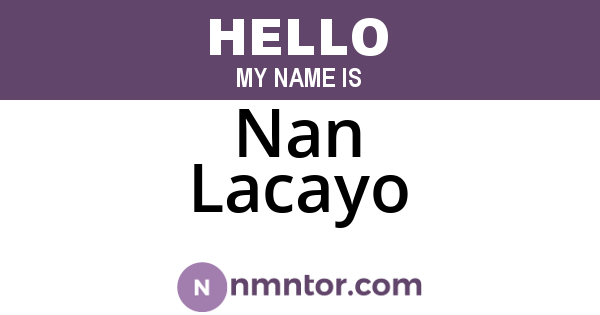 Nan Lacayo