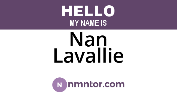 Nan Lavallie