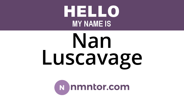 Nan Luscavage
