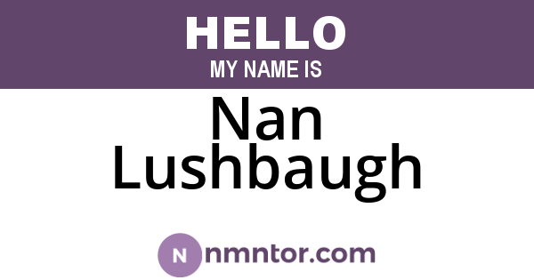 Nan Lushbaugh