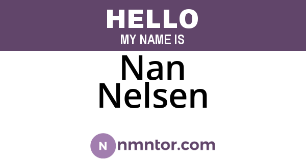 Nan Nelsen